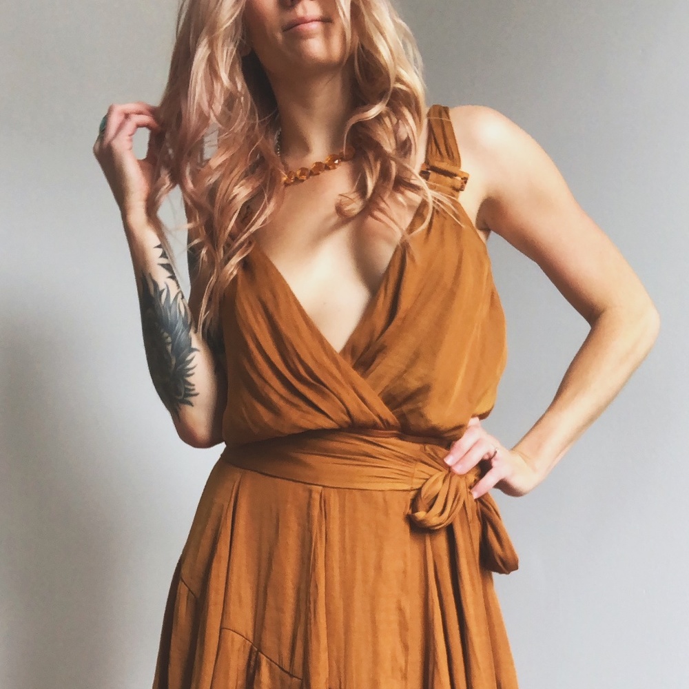 Free People Brown Mini Dress